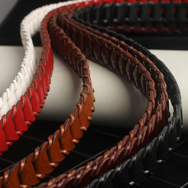 Curea de dama tricotata din piele ecologica in mai multe culori