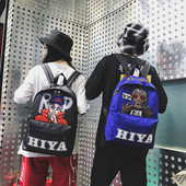 Rucsac modern pentru bărbați cu aplicație și inscripție în două culori