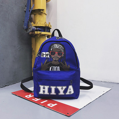 Rucsac modern pentru bărbați cu aplicație și inscripție în două culori