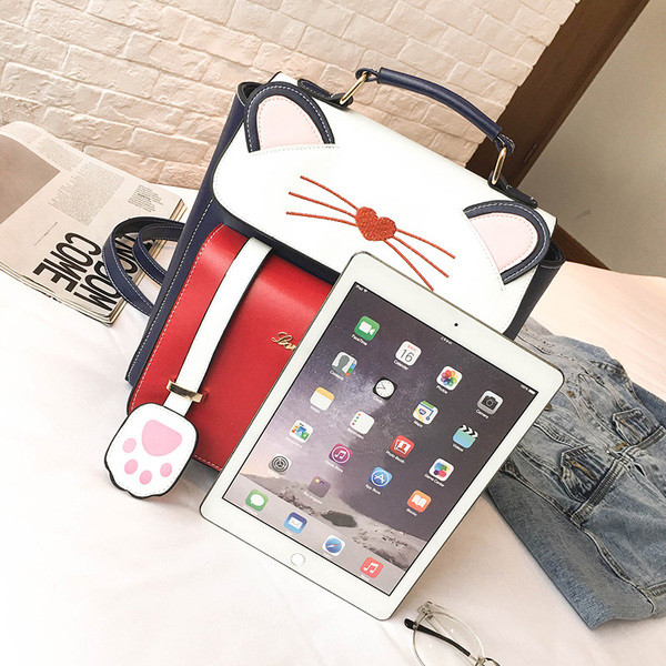 Rucsac modern de dama cu decor 3D in doua culori