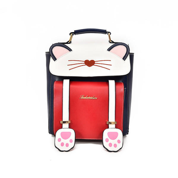 Rucsac modern de dama cu decor 3D in doua culori