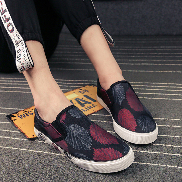 Mocasini barbatesti cu imprimeu in trei culori