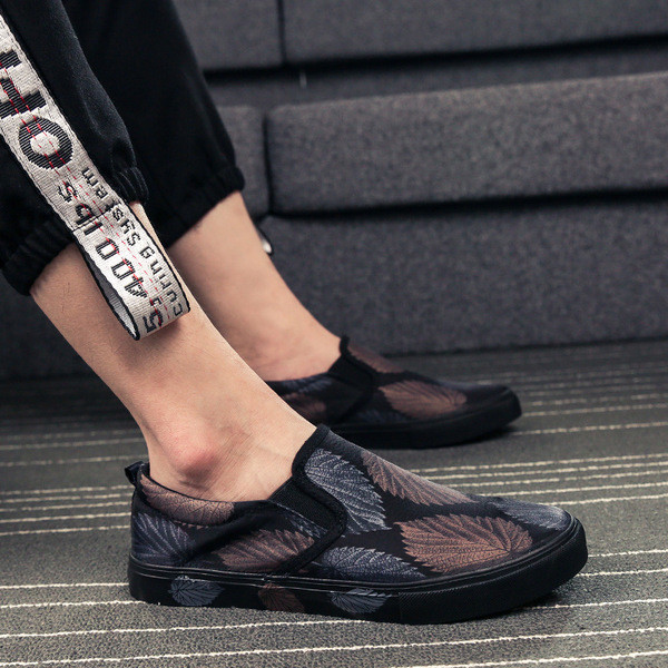 Mocasini barbatesti cu imprimeu in trei culori