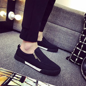 Mocasini barbatesti cu fermoar in doua culori