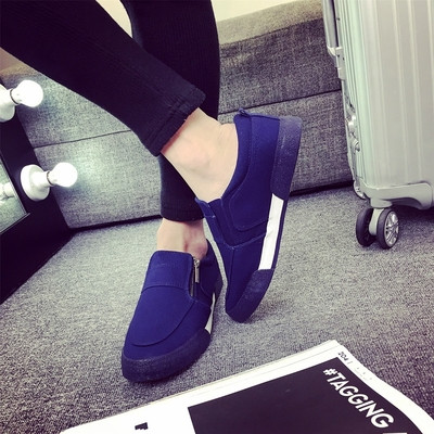 Mocasini barbatesti cu fermoar in doua culori