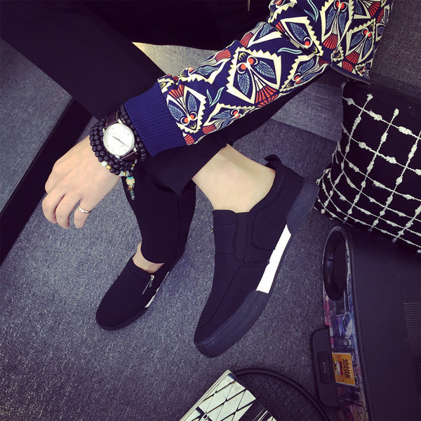 Mocasini barbatesti cu fermoar in doua culori