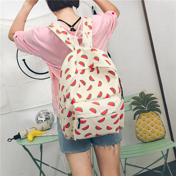 Rucsac mare pentru femei de zi cu zi, cu imprimeu în trei culori