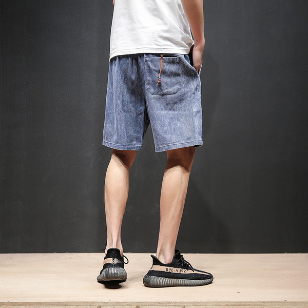 Pantaloni scurți pentru bărbați cu fermoar imitație în două culori