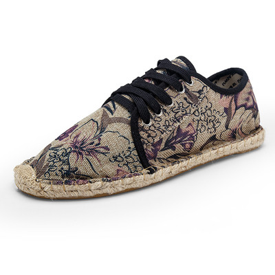 Mocasini moderni pentru barbati cu motive florale in trei modele