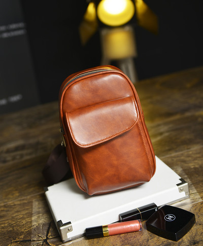 Geanta de barbati mica cu buzunar din piele ecologica in trei culori