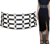 Cureaua larga dama cu perle decorative