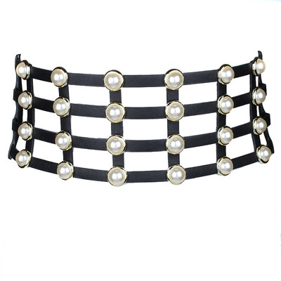 Cureaua larga dama cu perle decorative