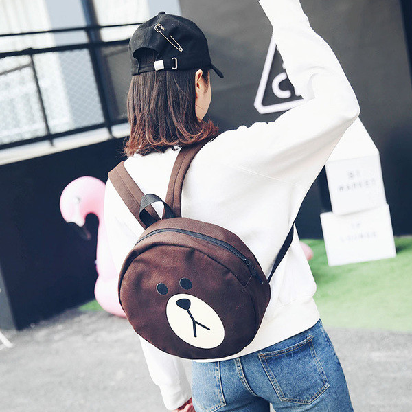 Γυναικείο σακίδιο σε στρογγυλό σχήμα σε τρία χρώματα