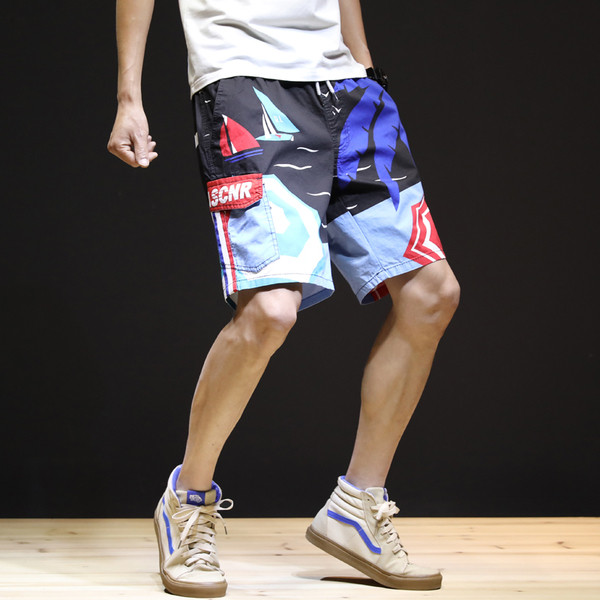 Pantaloni scurți casual de vară cu buzunare laterale potrivite pentru plajă