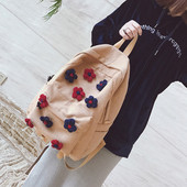 Rucsac de dama in trei culori cu decor floral 3D