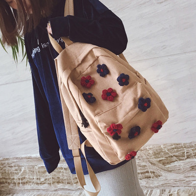 Rucsac de dama in trei culori cu decor floral 3D