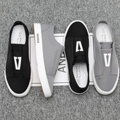 Mocasini moderni pentru bărbați cu imprimeu în negru și gri