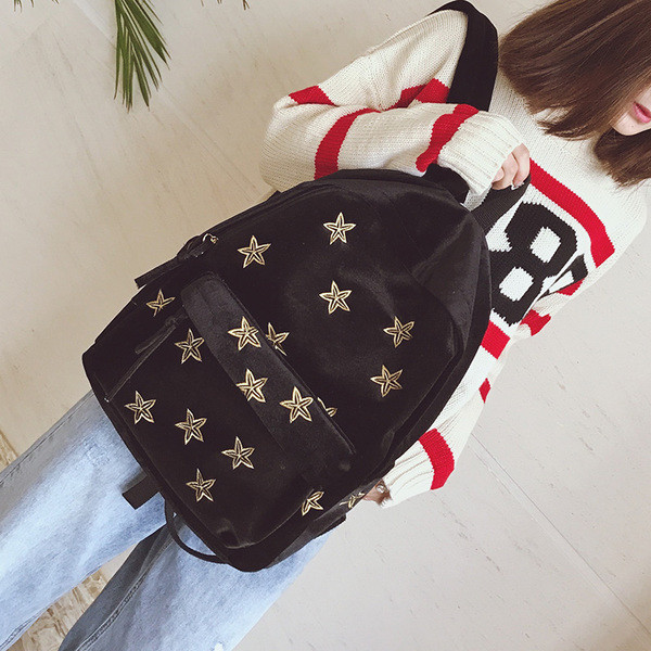 Rucsac mare de dama cu decor in mai multe culori