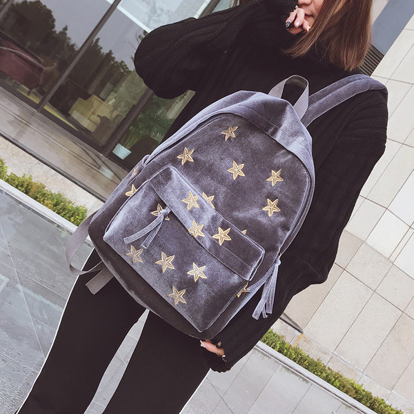 Rucsac mare de dama cu decor in mai multe culori