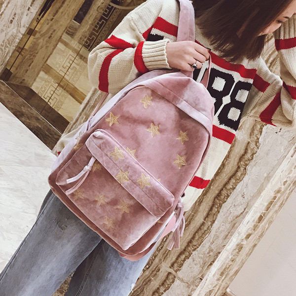 Rucsac mare de dama cu decor in mai multe culori