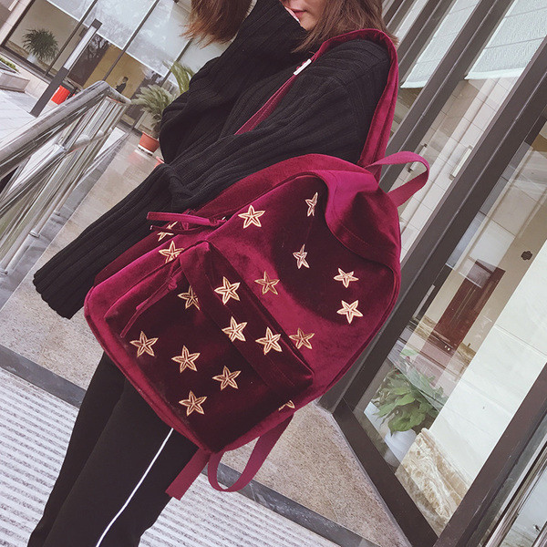 Rucsac mare de dama cu decor in mai multe culori