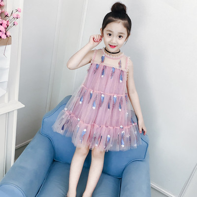 Rochie eterica pentru copii in doua culori cu broderie colorata