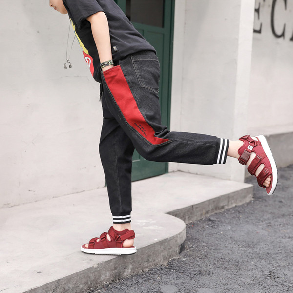 Pantaloni sport copii pentru baieti cu margine laterala