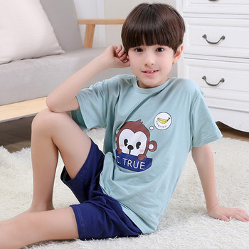 Παιδική πιτζάμα για αγόρια με κοντό μανίκι και σορτς σε διάφορα χρώματα