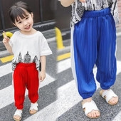 Pantaloni moderni pentru copii pentru o fată în mai multe culori - un model larg