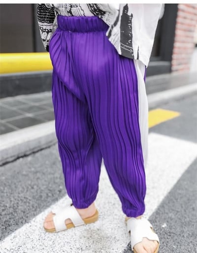 Pantaloni moderni pentru copii pentru o fată în mai multe culori - un model larg