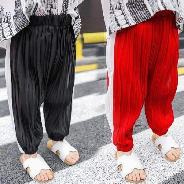 Pantaloni moderni pentru copii pentru o fată în mai multe culori - un model larg