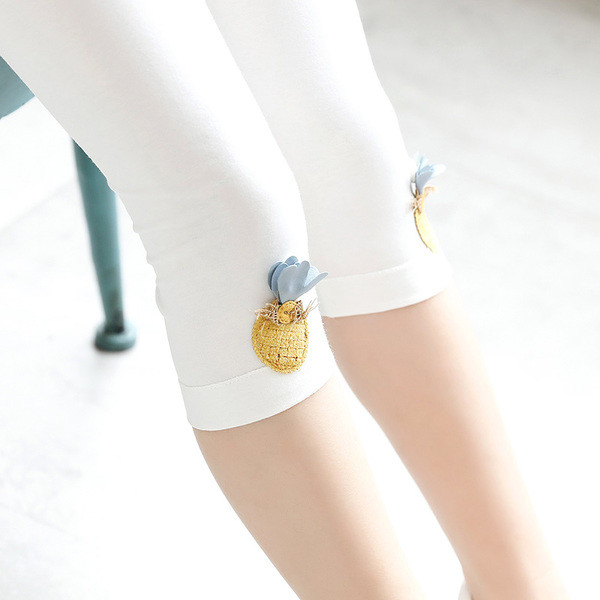 Jambiere copii pentru fata in doua culori cu decor 3D