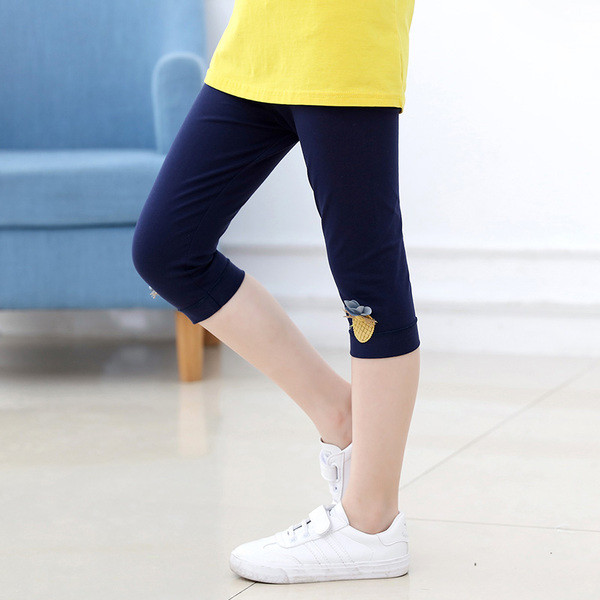 Jambiere copii pentru fata in doua culori cu decor 3D