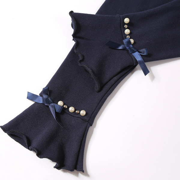 Jambiere moderne pentru copii pentru o fată în albastru cu decor