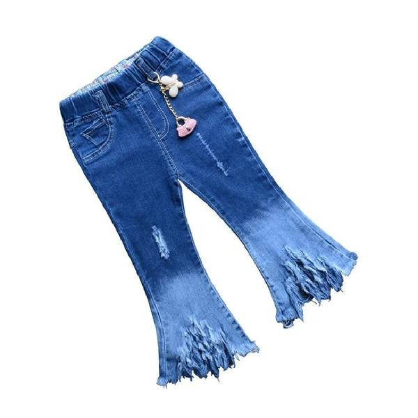 Blugi de copii pentru o fată cu motive rupte