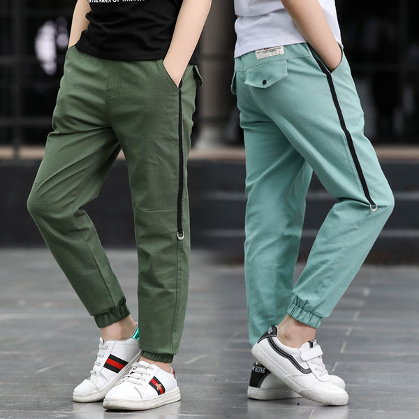 Pantaloni sport si casual pentru copii cu buzunare la spate imitatie in trei culori
