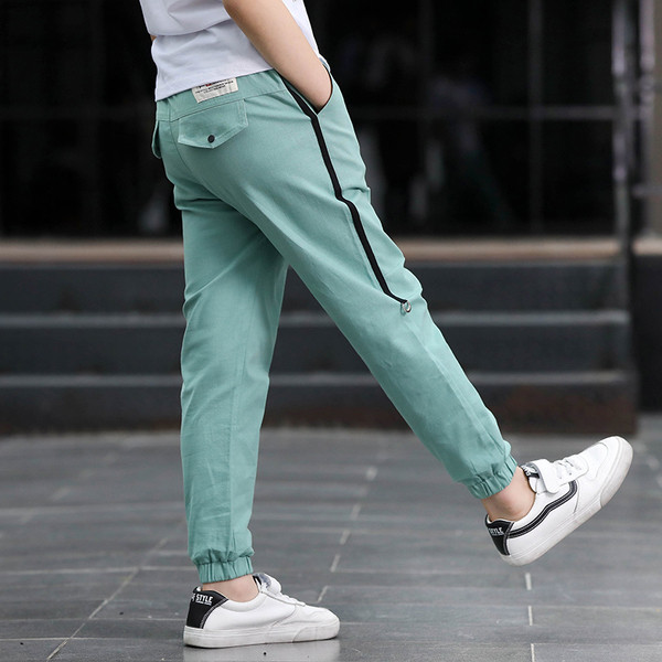 Pantaloni sport si casual pentru copii cu buzunare la spate imitatie in trei culori