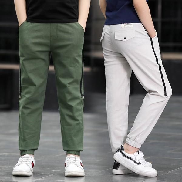 Pantaloni sport si casual pentru copii cu buzunare la spate imitatie in trei culori