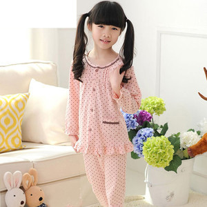 Πυτζάμες από βαμβάκι για κορίτσια με μπλούζα με μακριά μανίκια και μακρύ παντελόνι σε τρία χρώματα