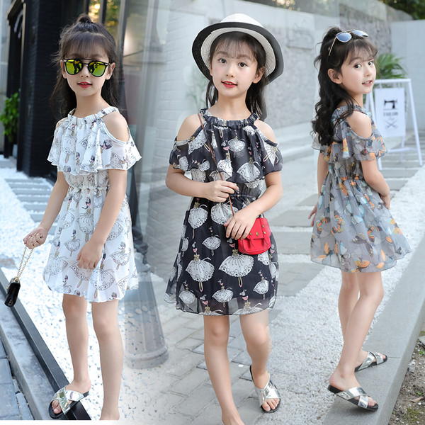 Rochie de vara copii cu umerii goi in diferite modele si culori