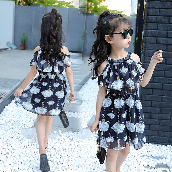 Rochie de vara copii cu umerii goi in diferite modele si culori