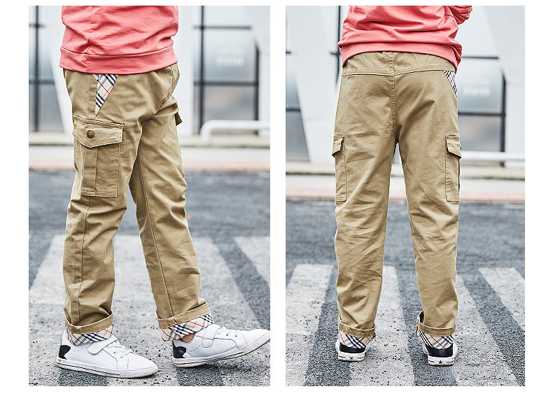 Pantaloni pentru copii in trei culori cu buzunare laterale