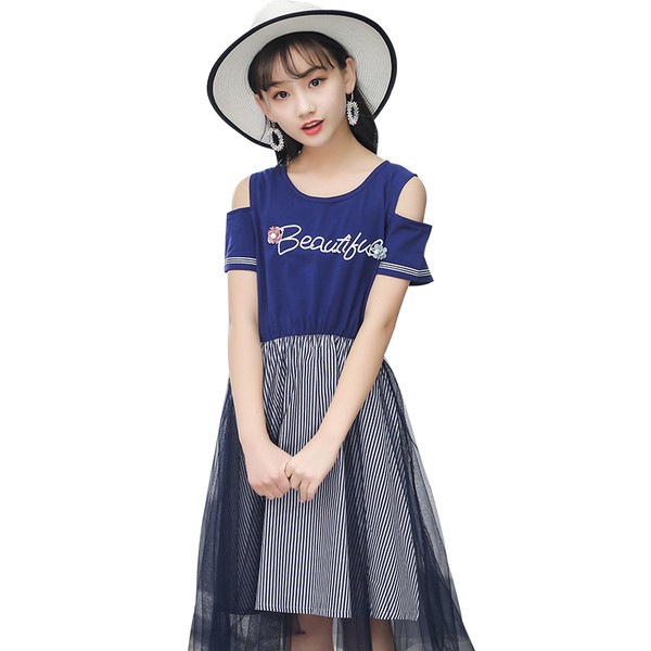 Rochie moderna pentru copii cu tul in doua culori