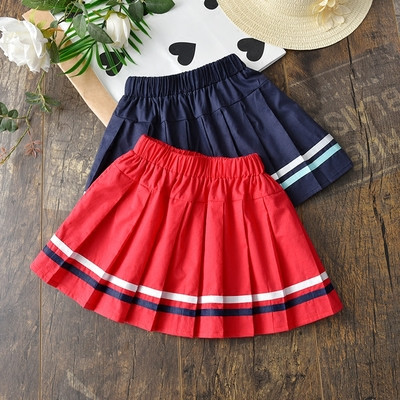 Παιδική  φούστα για κορίτσια σε σκούρο μπλε και κόκκινο  χρώμα