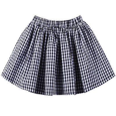 Fusta plisata pentru copii pentru fete in negru si rosu