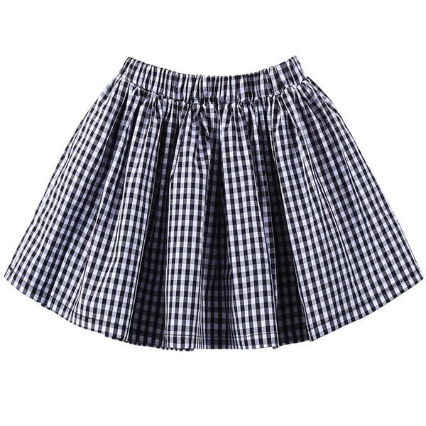 Fusta plisata pentru copii pentru fete in negru si rosu