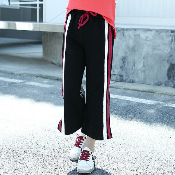 Pantaloni copii pentru fata in doua culori - model larg