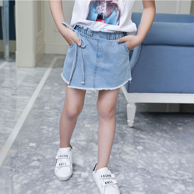 Pantaloni moderni pentru copii tip fusta denim