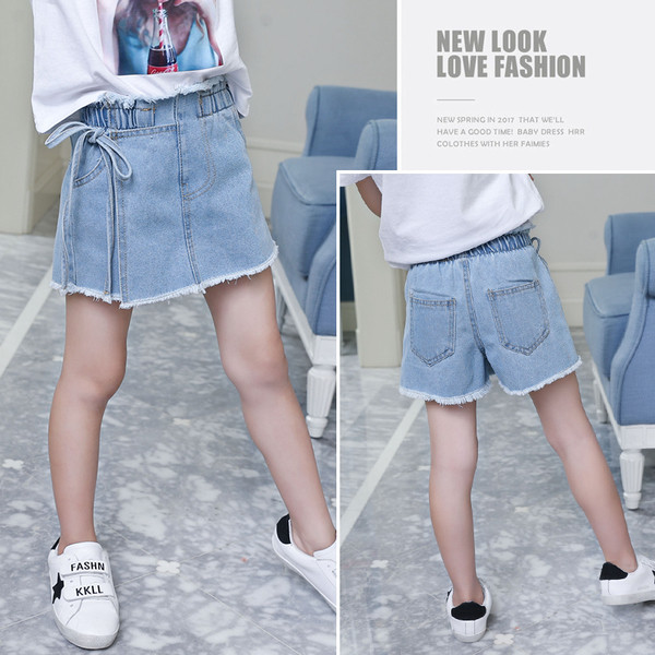 Pantaloni moderni pentru copii tip fusta denim