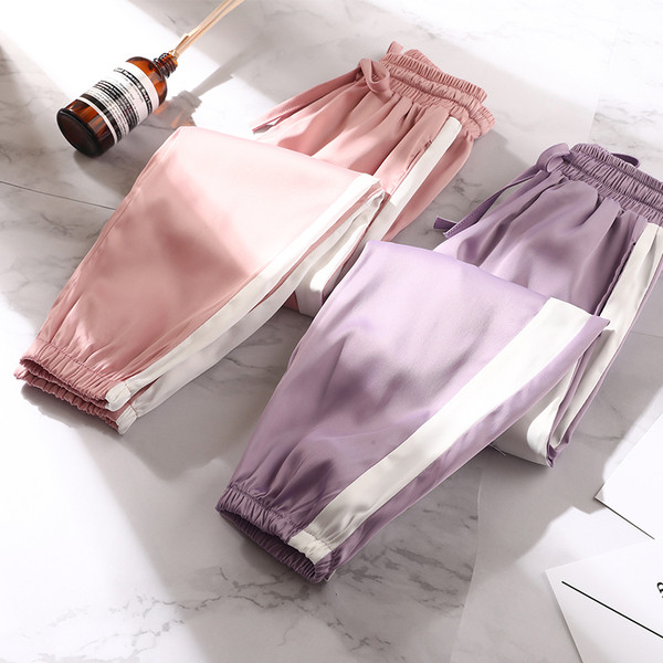 Pantaloni copii sport-eleganți pentru o fată în două culori